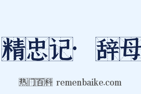 精忠记·辞母是什么意思的图片